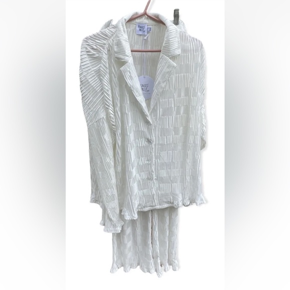 Matching pant set Princess Polly Lila set white size usa 12 - Picture 6 of 10